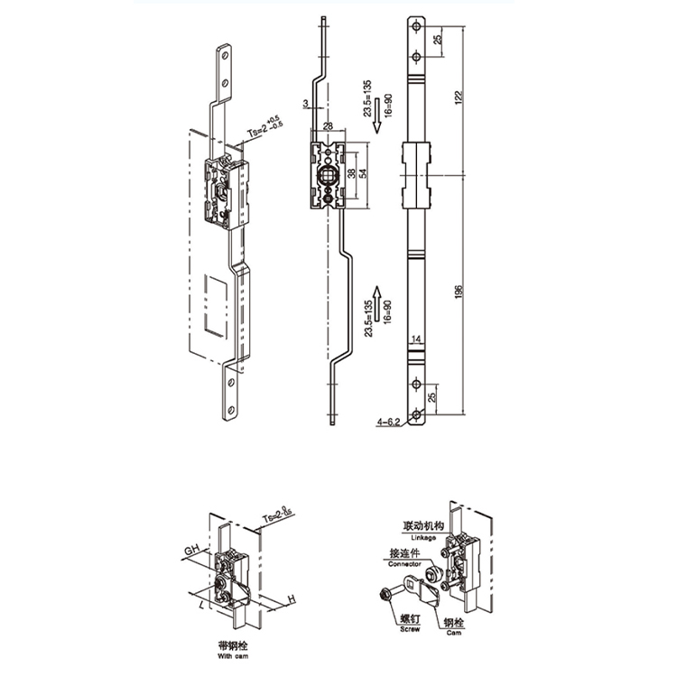 Ploché připojení Rodx-2541-05