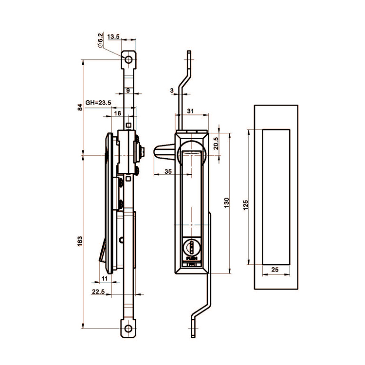Stiskněte Bounce Rocker Lock-A8201