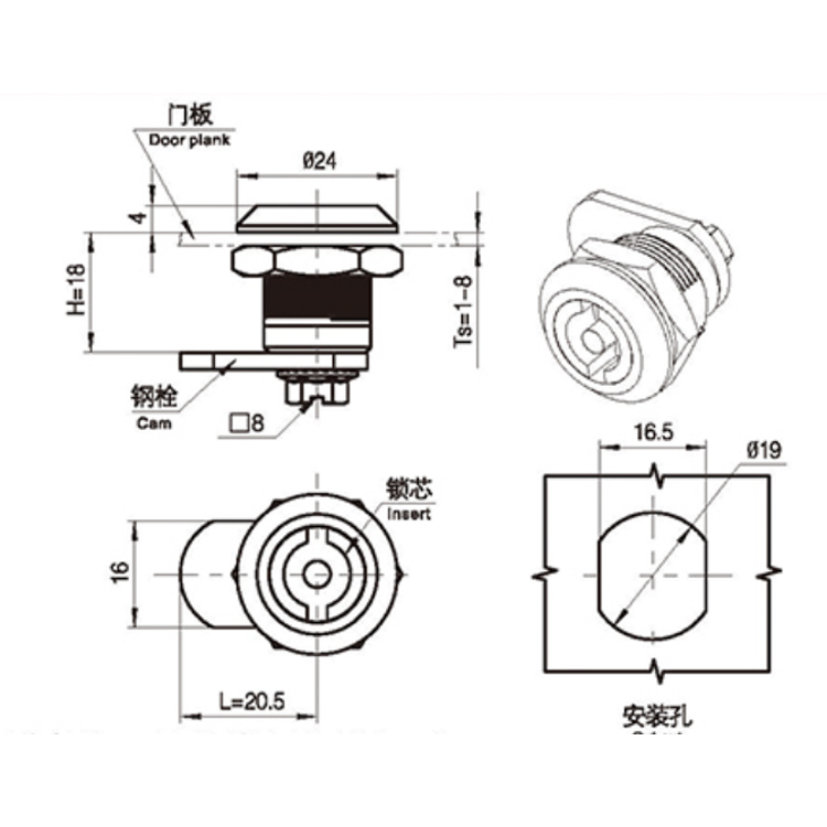 Typ nástroje Cam Lock-A6203